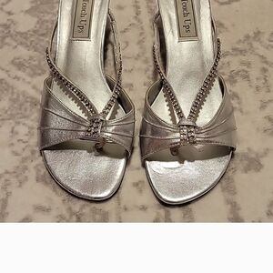 Touch Ups Silver Rhinestone Heels
